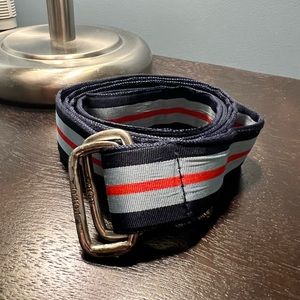 Men’s Polo RL ribbon belt. Blue and red. Size XL